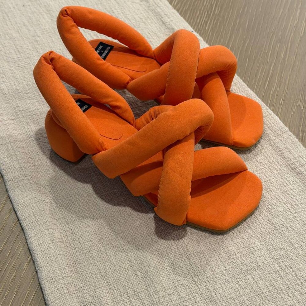 YUME YUME Orange Henrik Vibskov Edition Sausage Heeled Sandals, Wmns US 7 - Picture 3 of 5